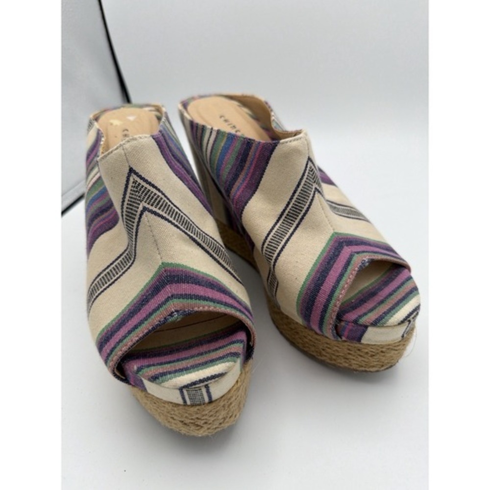 Chinese Laundry Z Keep Going Espadrille Wedge Mules Women's‎ 8     1584